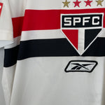 Shop 2008/09 SAO PAULO ADRIANO #10 HOME SHIRT (M) REEBOK, classic football shirts, vintage football shirts & retro soccer jerseys at Cult Kits