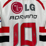 Shop 2008/09 SAO PAULO ADRIANO #10 *SIGNED* HOME SHIRT (M) REEBOK, classic football shirts, vintage football shirts & retro soccer jerseys at Cult Kits