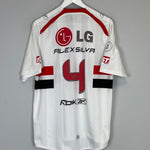 Shop 2008/09 SAO PAULO ALEX SILVA #4 HOME SHIRT (L) REEBOK, classic football shirts, vintage football shirts & retro soccer jerseys at Cult Kits