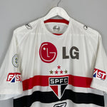 Shop 2008/09 SAO PAULO ALEX SILVA #4 HOME SHIRT (L) REEBOK, classic football shirts, vintage football shirts & retro soccer jerseys at Cult Kits