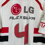 Shop 2008/09 SAO PAULO ALEX SILVA #4 HOME SHIRT (L) REEBOK, classic football shirts, vintage football shirts & retro soccer jerseys at Cult Kits