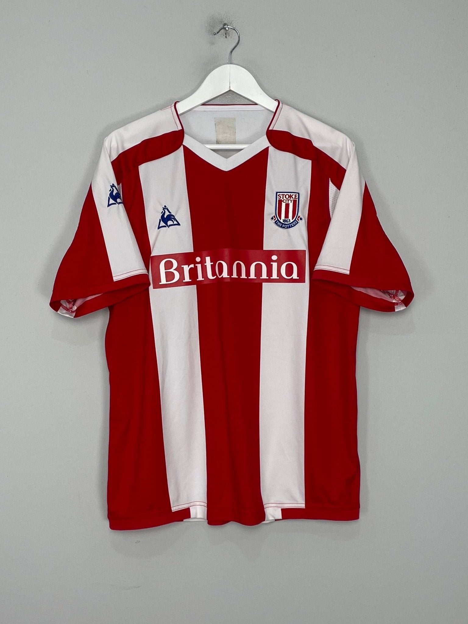 Shop 2008/09 STOKE CITY DELAP #24 HOME SHIRT (L) LE COQ, classic football shirts, vintage football shirts & retro soccer jerseys at Cult Kits