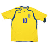 Buy 2008/09 Sweden Ibrahimovic 10 *BNWT with Defects* Home Shirt (XL) Umbro ~ Free worldwide shipping ~ Authentic Vintage Football Shirts from Cult Kits