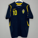 Shop 2008/09 SWEDEN IBRAHIMOVIC #9 AWAY SHIRT (L) UMBRO, classic football shirts, vintage football shirts & retro soccer jerseys at Cult Kits