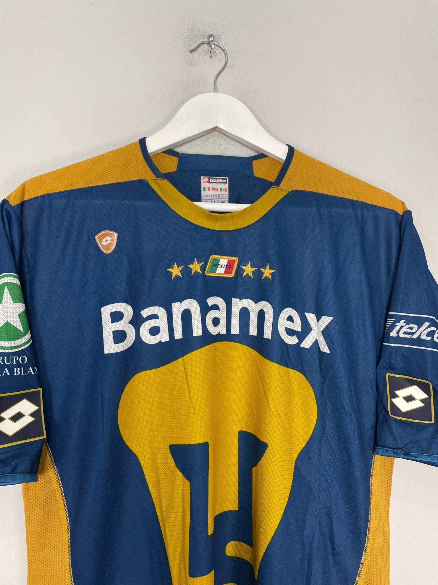 Shop 2008/09 UNAM PUMAS AWAY SHIRT (L) LOTTO, classic football shirts, vintage football shirts & retro soccer jerseys at Cult Kits