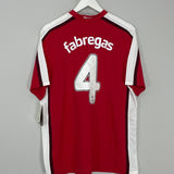 Shop 2008/10 ARSENAL FABREGAS #4 *BNWT* HOME SHIRT (L) NIKE, classic football shirts, vintage football shirts & retro soccer jerseys at Cult Kits