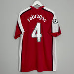 Shop 2008/10 ARSENAL FABREGAS #4 C/L HOME SHIRT (L) NIKE, classic football shirts, vintage football shirts & retro soccer jerseys at Cult Kits