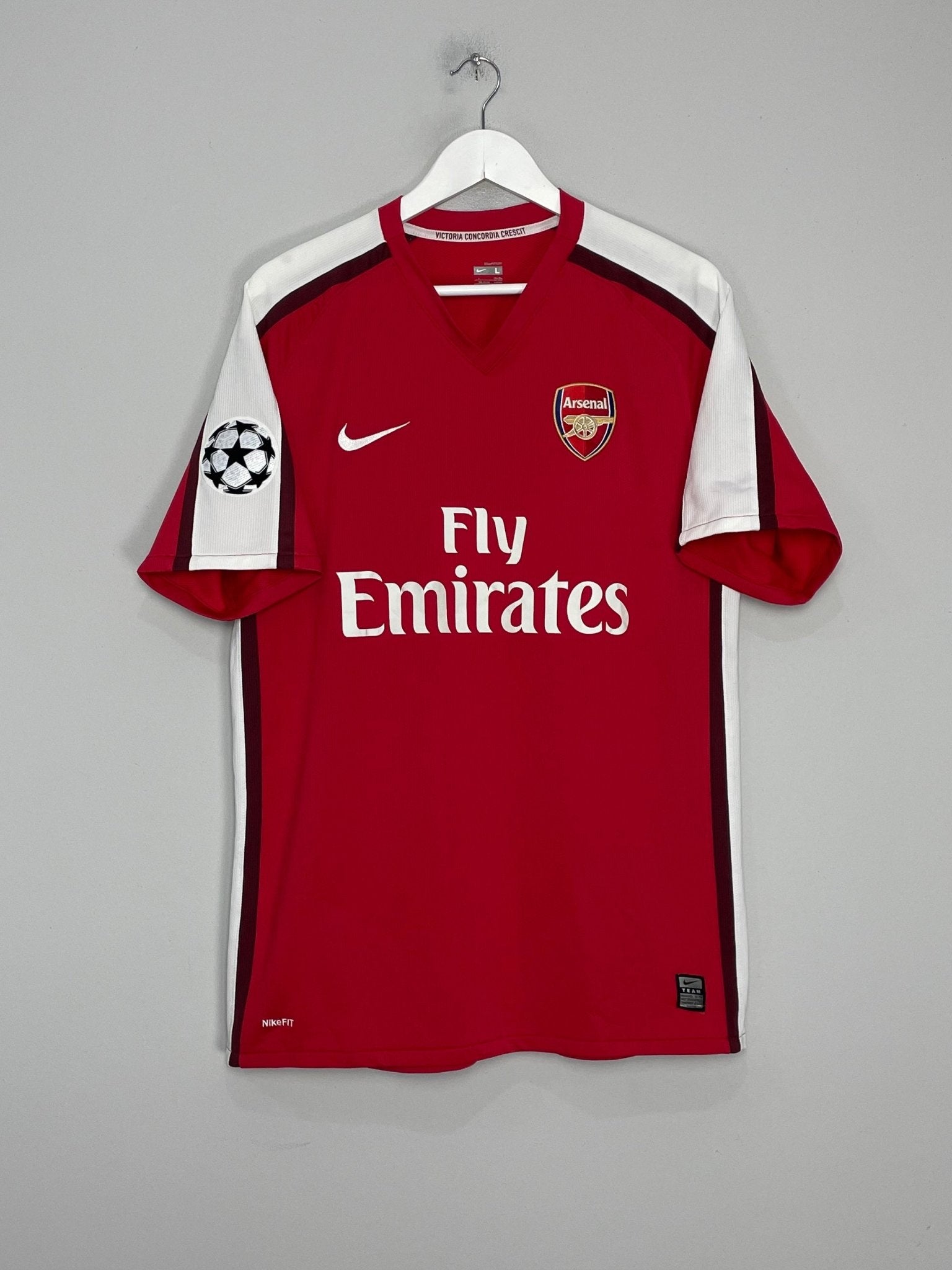 Shop 2008/10 ARSENAL FABREGAS #4 C/L HOME SHIRT (L) NIKE, classic football shirts, vintage football shirts & retro soccer jerseys at Cult Kits