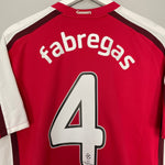 Shop 2008/10 ARSENAL FABREGAS #4 C/L HOME SHIRT (L) NIKE, classic football shirts, vintage football shirts & retro soccer jerseys at Cult Kits