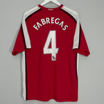 Shop 2008/10 ARSENAL FABREGAS #4 HOME SHIRT (XL) NIKE, classic football shirts, vintage football shirts & retro soccer jerseys at Cult Kits