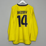 Shop 2008/10 BARCELONA HENRY #14 L/S AWAY SHIRT (XL) NIKE, classic football shirts, vintage football shirts & retro soccer jerseys at Cult Kits