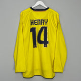 Shop 2008/10 BARCELONA HENRY #14 L/S AWAY SHIRT (XL) NIKE, classic football shirts, vintage football shirts & retro soccer jerseys at Cult Kits