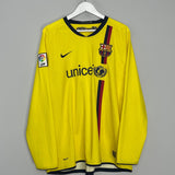 Shop 2008/10 BARCELONA HENRY #14 L/S AWAY SHIRT (XL) NIKE, classic football shirts, vintage football shirts & retro soccer jerseys at Cult Kits