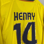 Shop 2008/10 BARCELONA HENRY #14 L/S AWAY SHIRT (XL) NIKE, classic football shirts, vintage football shirts & retro soccer jerseys at Cult Kits