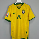 Shop 2008/10 BRAZIL CIRO #20 *SIGNED* HOME SHIRT (M) NIKE, classic football shirts, vintage football shirts & retro soccer jerseys at Cult Kits