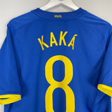 Shop 2008/10 BRAZIL KAKA #8 AWAY SHIRT (M) NIKE, classic football shirts, vintage football shirts & retro soccer jerseys at Cult Kits