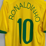 2008/10 BRAZIL RONALDINHO 10 HOME SHIRT (M) NIKE - Cult Kits - Medium - Buy Vintage Football Shirts, Authentic Retro Football Shirts For Sale, Classic Football Shirts & Soccer Jersey