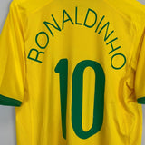 2008/10 BRAZIL RONALDINHO 10 HOME SHIRT (M) NIKE - Cult Kits - Medium - Buy Vintage Football Shirts, Authentic Retro Football Shirts For Sale, Classic Football Shirts & Soccer Jersey