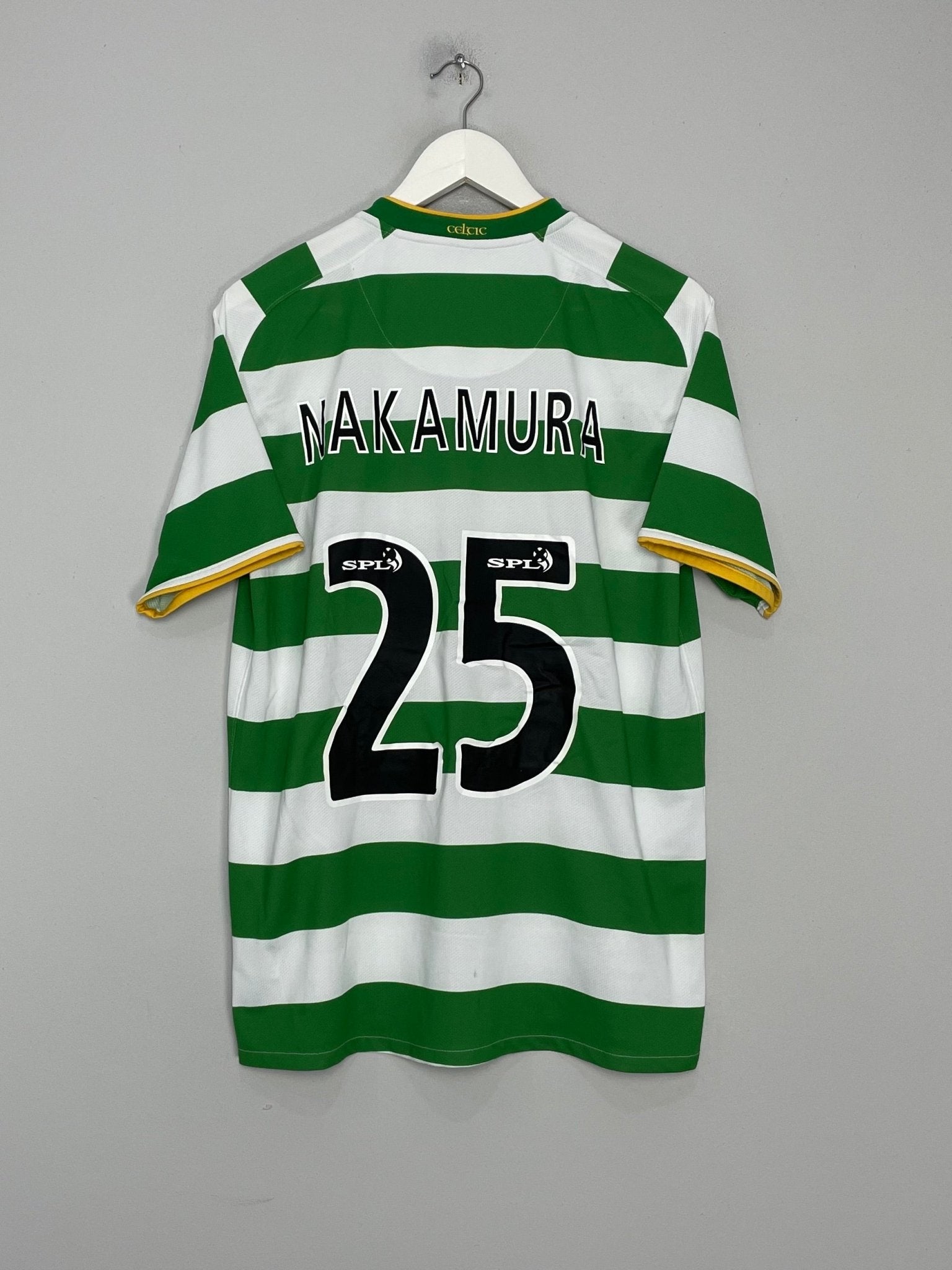 Shop 2008/10 CELTIC NAKAMURA #25 HOME SHIRT (M) NIKE, classic football shirts, vintage football shirts & retro soccer jerseys at Cult Kits