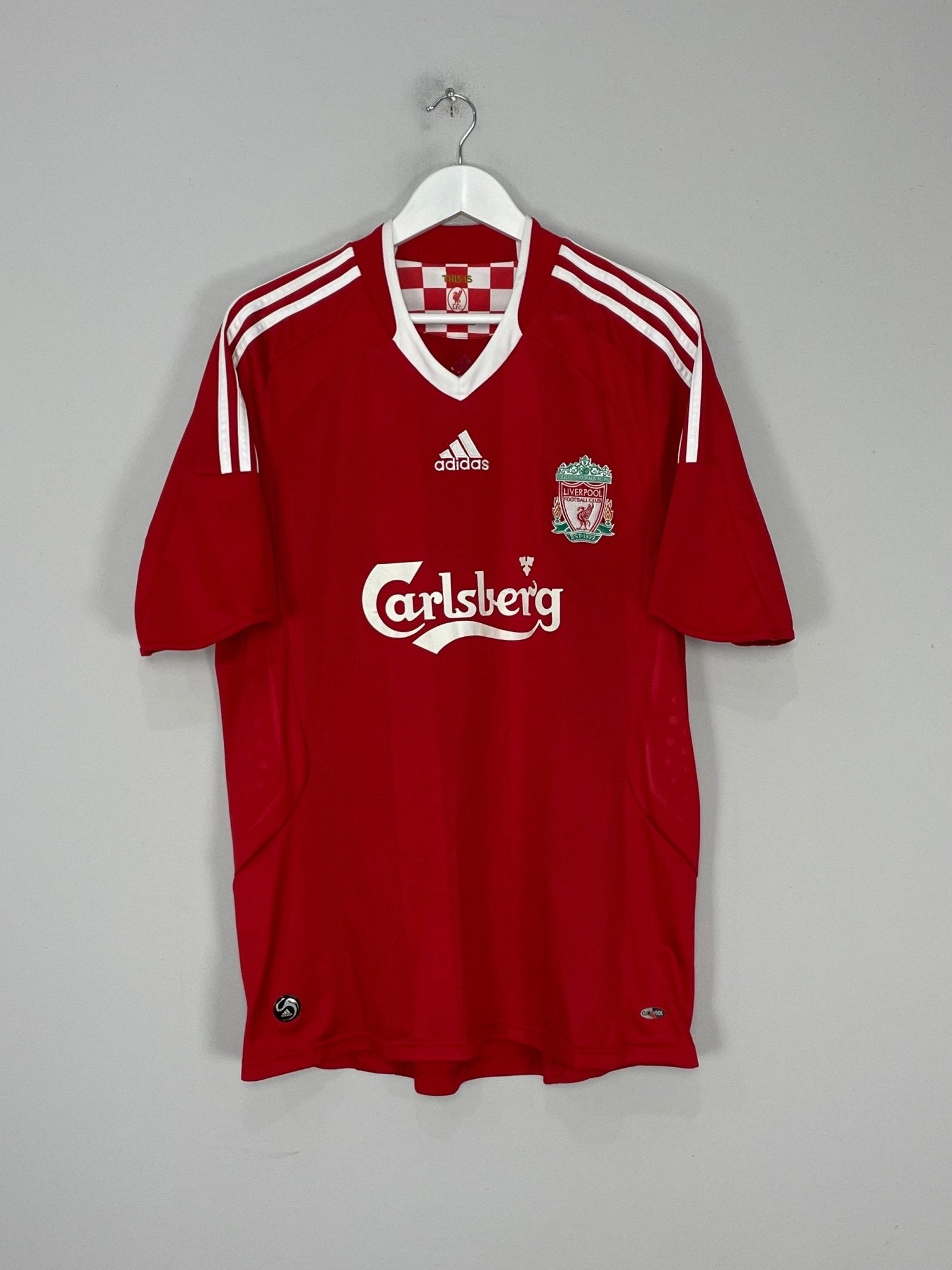 Shop 2008/10 LIVERPOOL ALONSO #14 HOME SHIRT (L) ADIDAS, classic football shirts, vintage football shirts & retro soccer jerseys at Cult Kits