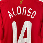 Shop 2008/10 LIVERPOOL ALONSO #14 HOME SHIRT (L) ADIDAS, classic football shirts, vintage football shirts & retro soccer jerseys at Cult Kits