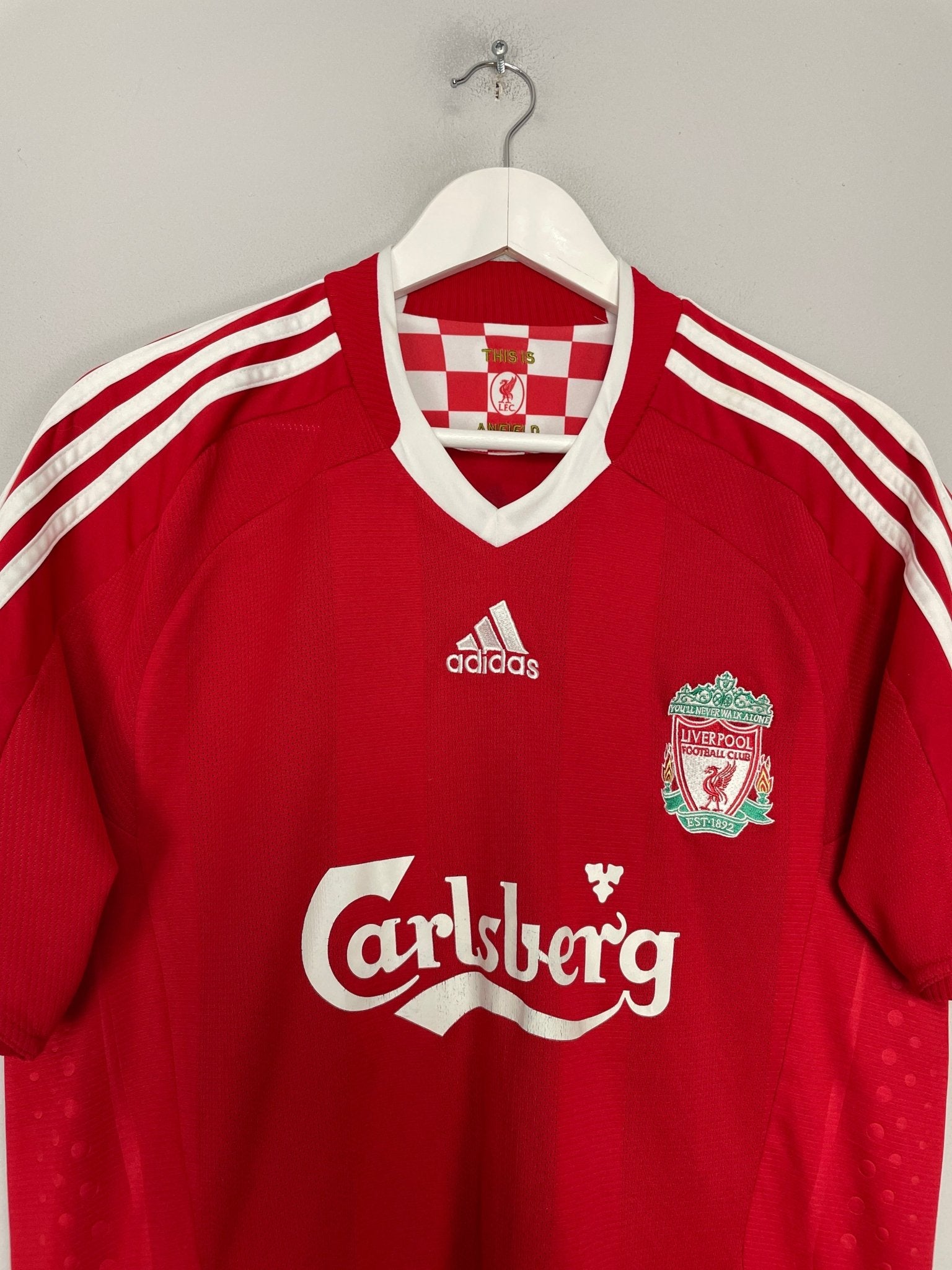 Shop 2008/10 LIVERPOOL ALONSO #14 HOME SHIRT (M) ADIDAS, classic football shirts, vintage football shirts & retro soccer jerseys at Cult Kits