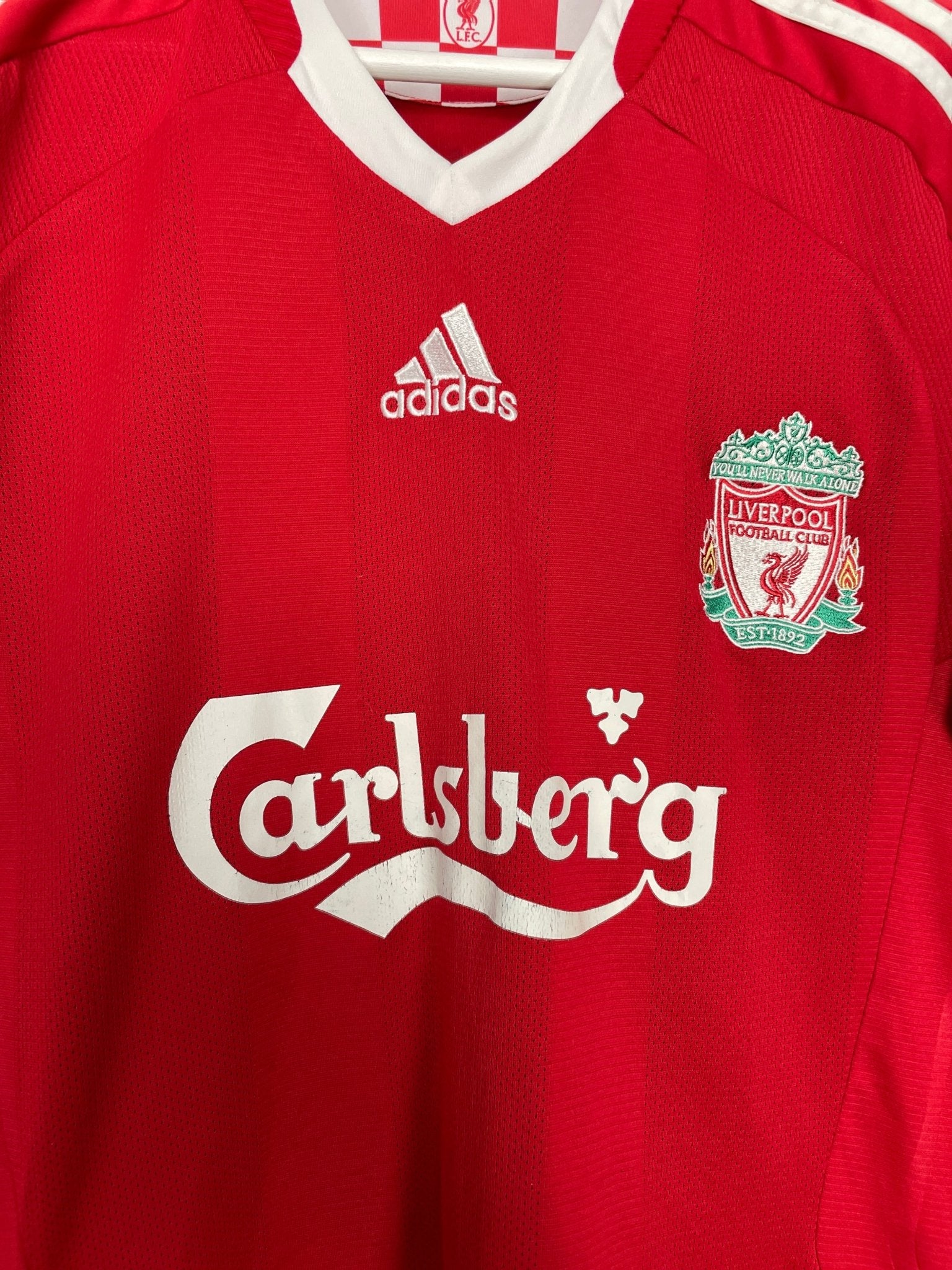 Shop 2008/10 LIVERPOOL ALONSO #14 HOME SHIRT (M) ADIDAS, classic football shirts, vintage football shirts & retro soccer jerseys at Cult Kits