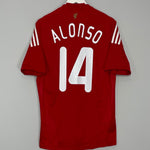 Shop 2008/10 LIVERPOOL ALONSO #14 HOME SHIRT (M) ADIDAS, classic football shirts, vintage football shirts & retro soccer jerseys at Cult Kits