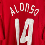 Shop 2008/10 LIVERPOOL ALONSO #14 HOME SHIRT (XXL) ADIDAS, classic football shirts, vintage football shirts & retro soccer jerseys at Cult Kits