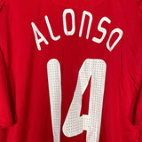 Shop 2008/10 LIVERPOOL ALONSO #14 HOME SHIRT (XXL) ADIDAS, classic football shirts, vintage football shirts & retro soccer jerseys at Cult Kits