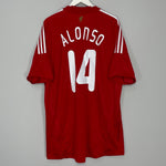Shop 2008/10 LIVERPOOL ALONSO #14 HOME SHIRT (XXL) ADIDAS, classic football shirts, vintage football shirts & retro soccer jerseys at Cult Kits