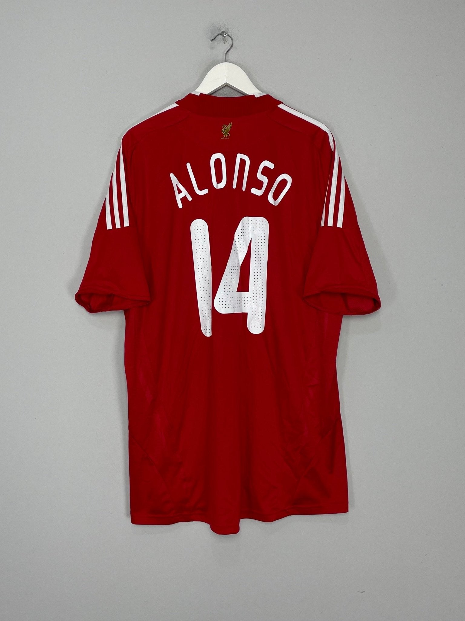 Shop 2008/10 LIVERPOOL ALONSO #14 HOME SHIRT (XXL) ADIDAS, classic football shirts, vintage football shirts & retro soccer jerseys at Cult Kits