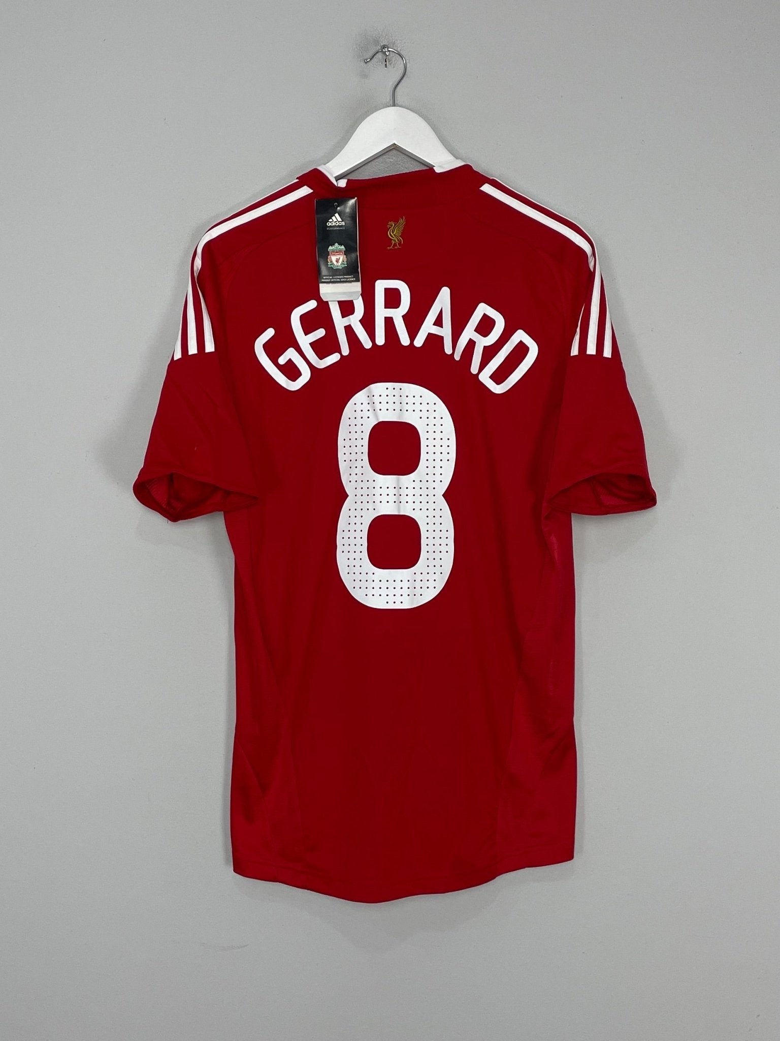 Shop 2008/10 LIVERPOOL GERRARD #8 *BNWT* HOME SHIRT (M) ADIDAS, classic football shirts, vintage football shirts & retro soccer jerseys at Cult Kits