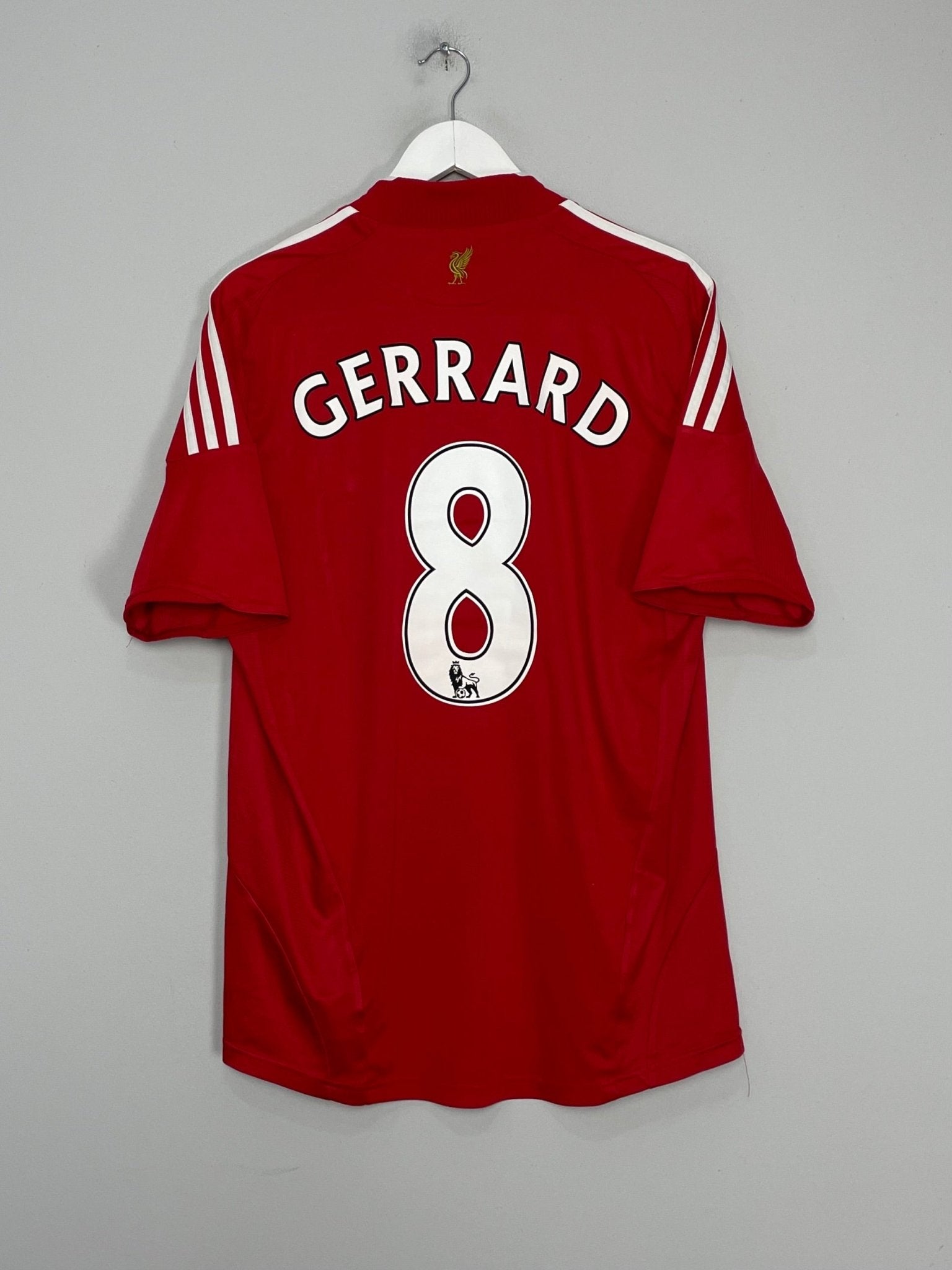 Shop 2008/10 LIVERPOOL GERRARD #8 HOME SHIRT (L) ADIDAS, classic football shirts, vintage football shirts & retro soccer jerseys at Cult Kits