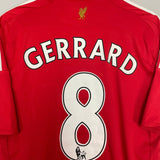 Shop 2008/10 LIVERPOOL GERRARD #8 HOME SHIRT (L) ADIDAS, classic football shirts, vintage football shirts & retro soccer jerseys at Cult Kits