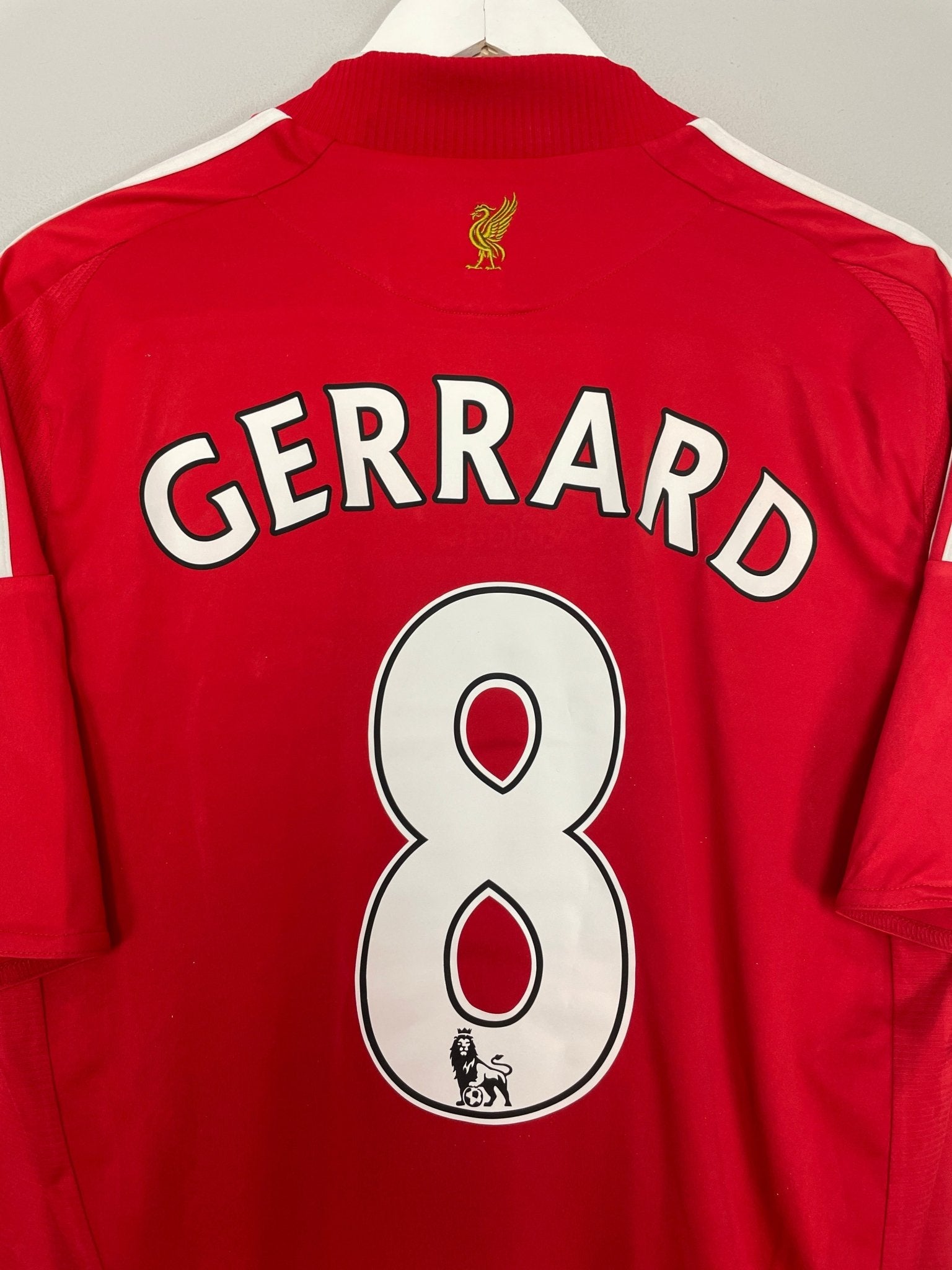 Shop 2008/10 LIVERPOOL GERRARD #8 HOME SHIRT (L) ADIDAS, classic football shirts, vintage football shirts & retro soccer jerseys at Cult Kits
