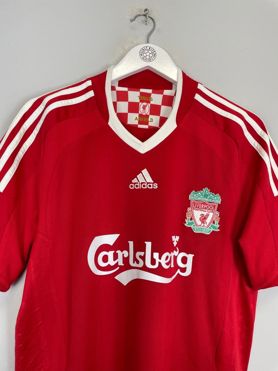 2008/10 LIVERPOOL GERRARD 8 HOME SHIRT (L) ADIDAS - Cult Kits - Large - Buy Vintage Football Shirts, Authentic Retro Football Shirts For Sale, Classic Football Shirts & Soccer Jersey