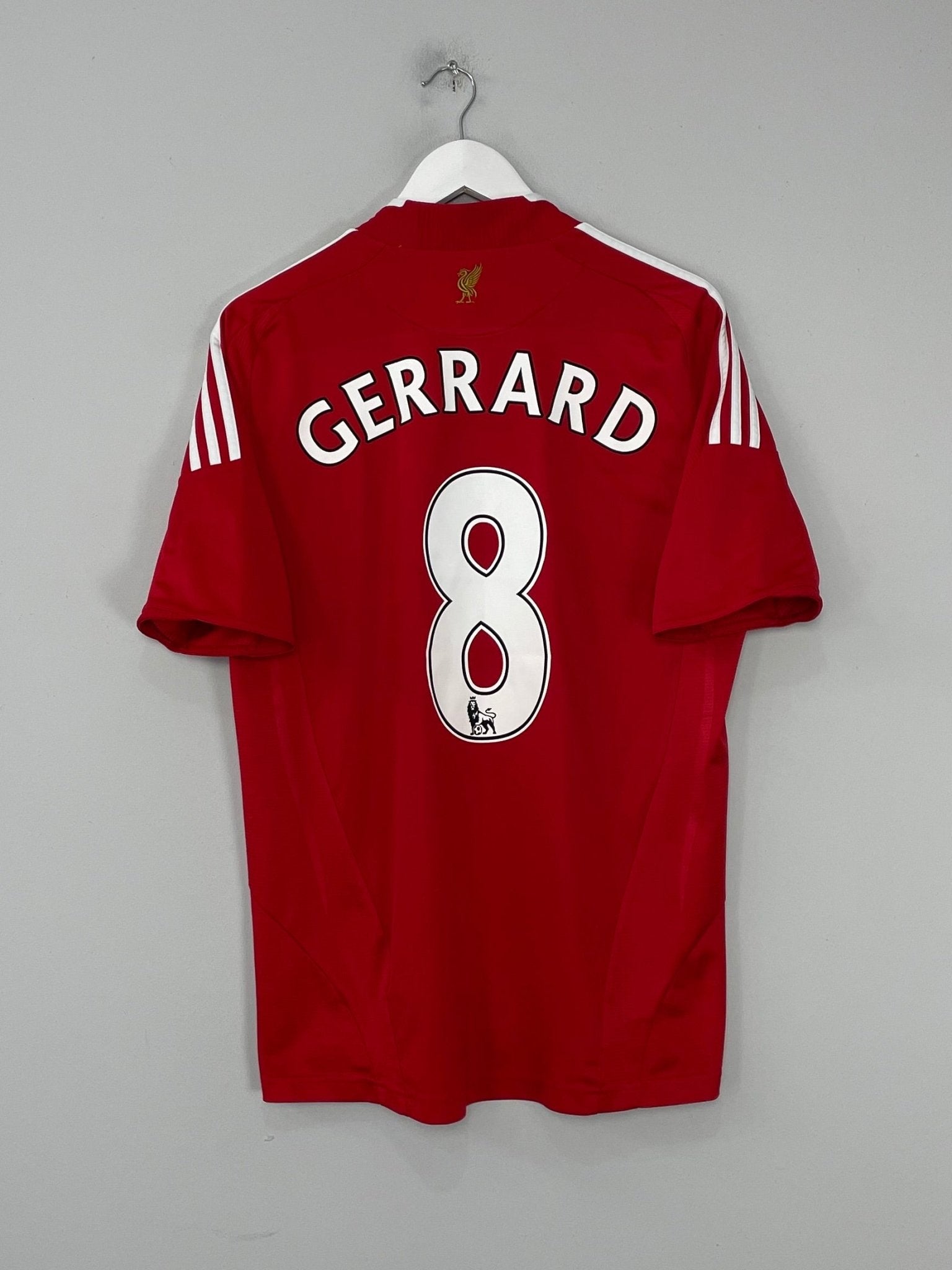 Shop 2008/10 LIVERPOOL GERRARD #8 HOME SHIRT (M) ADIDAS, classic football shirts, vintage football shirts & retro soccer jerseys at Cult Kits
