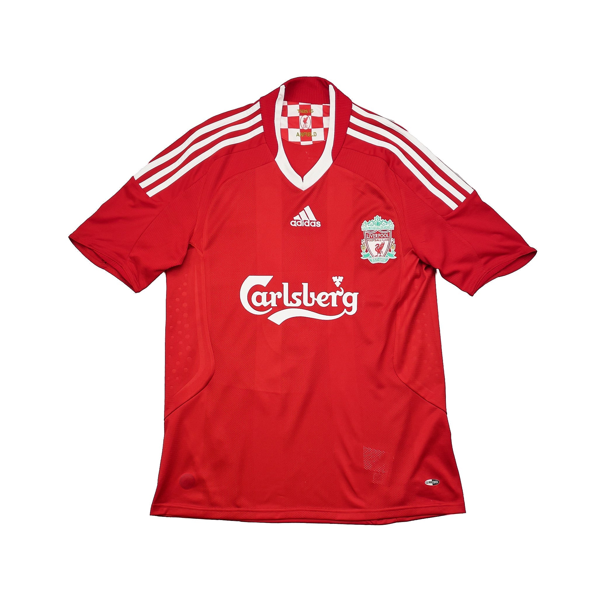Buy 2008/10 Liverpool Gerrard 8 Home Shirt (S) Adidas ~ Free worldwide shipping ~ Authentic Vintage Football Shirts from Cult Kits