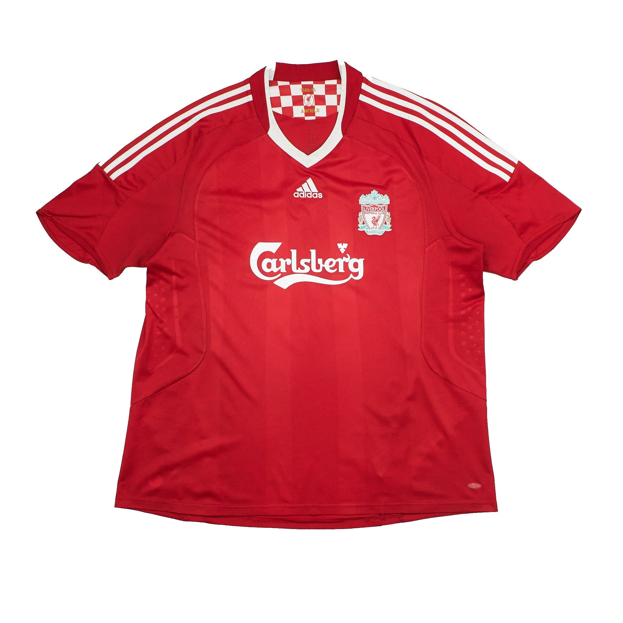 Buy 2008/10 Liverpool Gerrard 8 Home Shirt (XXL) Adidas ~ Free worldwide shipping ~ Authentic Vintage Football Shirts from Cult Kits