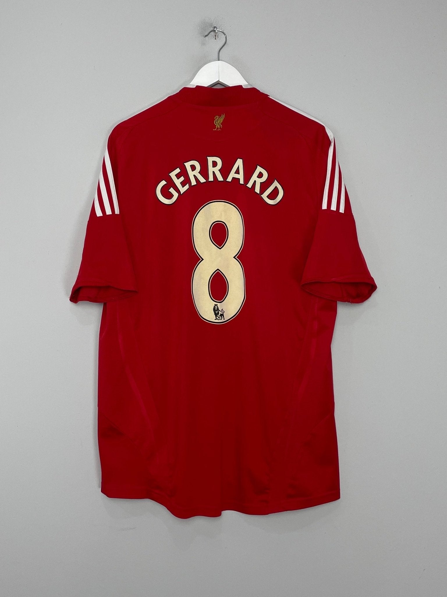 Shop 2008/10 LIVERPOOL GERRARD #8 HOME SHIRTS (XL) ADIDAS, classic football shirts, vintage football shirts & retro soccer jerseys at Cult Kits