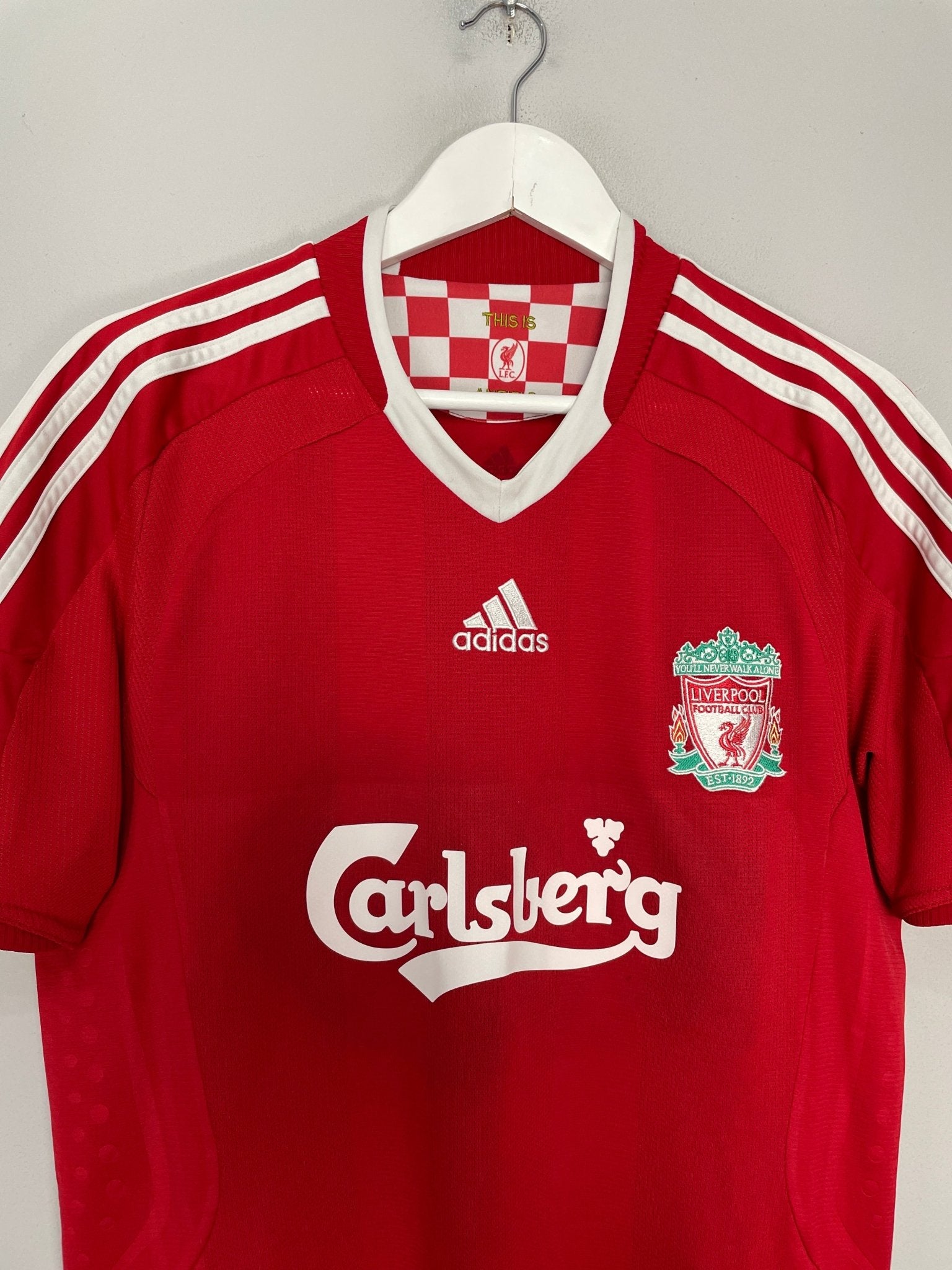 Shop 2008/10 LIVERPOOL MASCHERANO #20 HOME SHIRT (M) ADIDAS, classic football shirts, vintage football shirts & retro soccer jerseys at Cult Kits