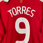 Shop 2008/10 LIVERPOOL TORRES #9 *BNWT* HOME SHIRT (L) ADIDAS, classic football shirts, vintage football shirts & retro soccer jerseys at Cult Kits