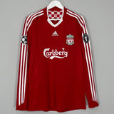 Shop 2008/10 LIVERPOOL TORRES #9 C/L L/S HOME SHIRT (M) ADIDAS, classic football shirts, vintage football shirts & retro soccer jerseys at Cult Kits