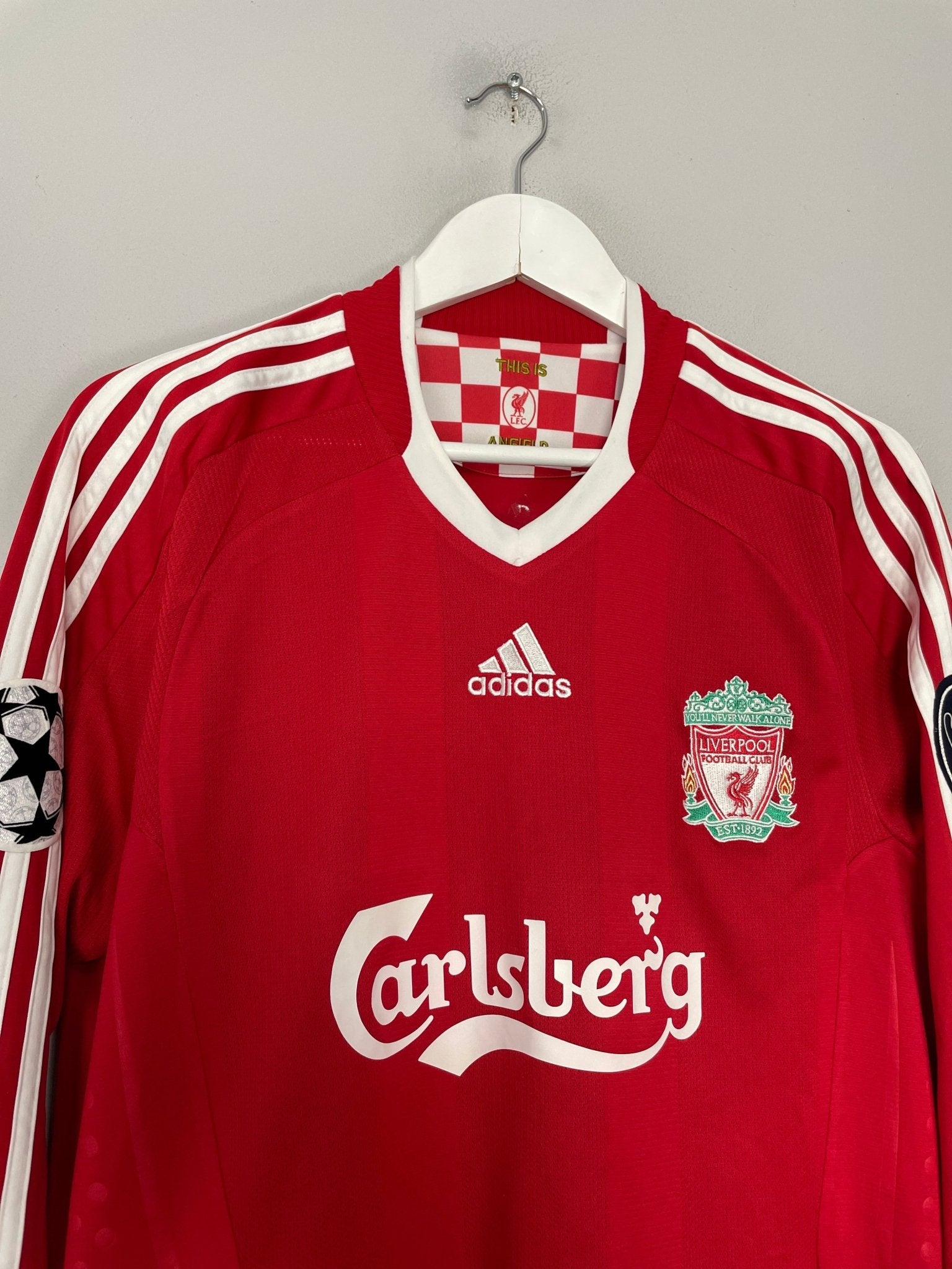 Shop 2008/10 LIVERPOOL TORRES #9 C/L L/S HOME SHIRT (M) ADIDAS, classic football shirts, vintage football shirts & retro soccer jerseys at Cult Kits