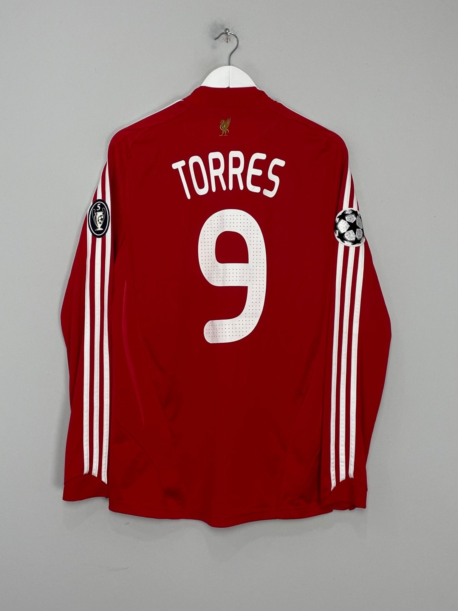 Shop 2008/10 LIVERPOOL TORRES #9 C/L L/S HOME SHIRT (M) ADIDAS, classic football shirts, vintage football shirts & retro soccer jerseys at Cult Kits