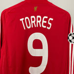 Shop 2008/10 LIVERPOOL TORRES #9 C/L L/S HOME SHIRT (M) ADIDAS, classic football shirts, vintage football shirts & retro soccer jerseys at Cult Kits
