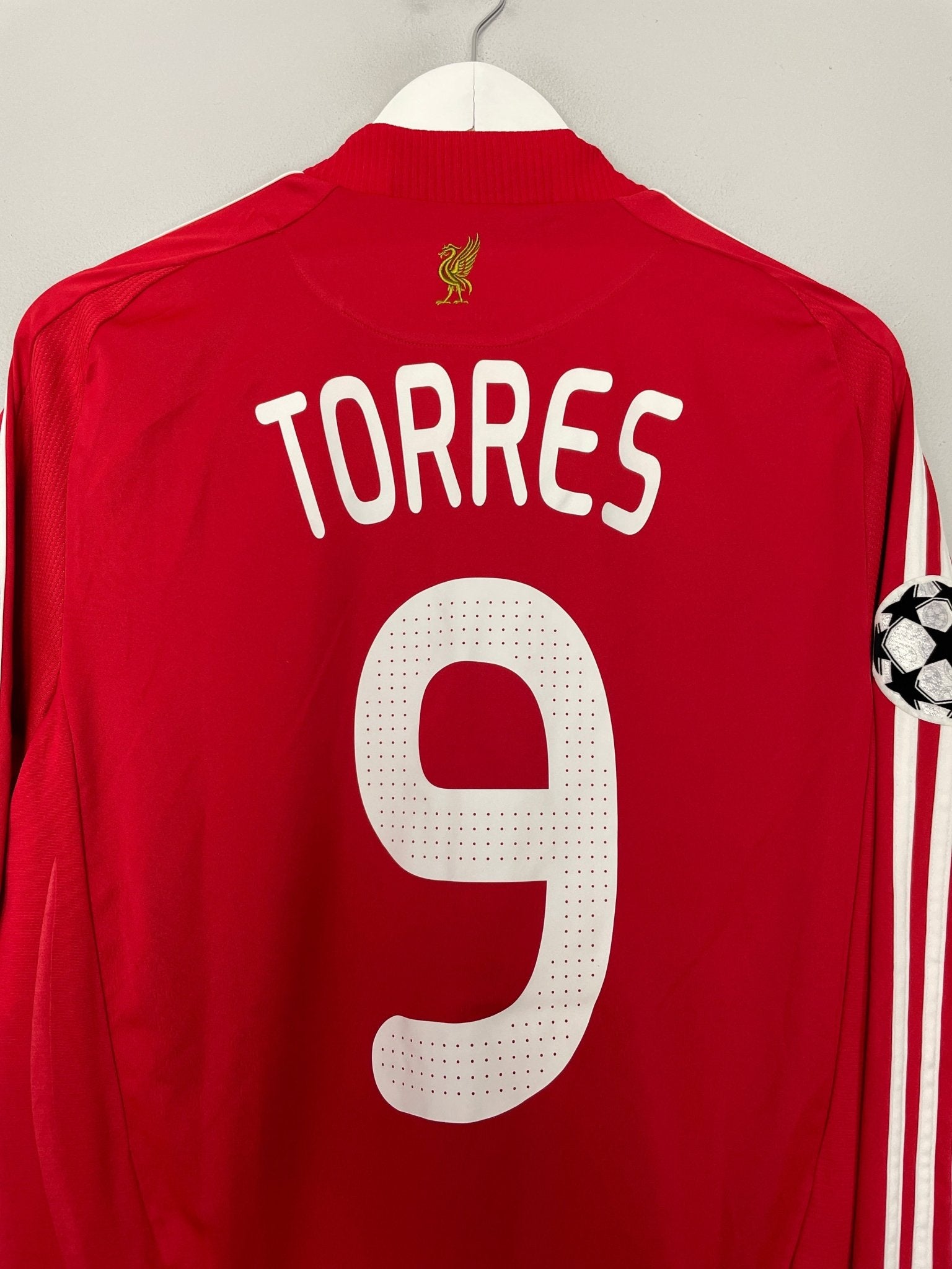 Shop 2008/10 LIVERPOOL TORRES #9 C/L L/S HOME SHIRT (M) ADIDAS, classic football shirts, vintage football shirts & retro soccer jerseys at Cult Kits