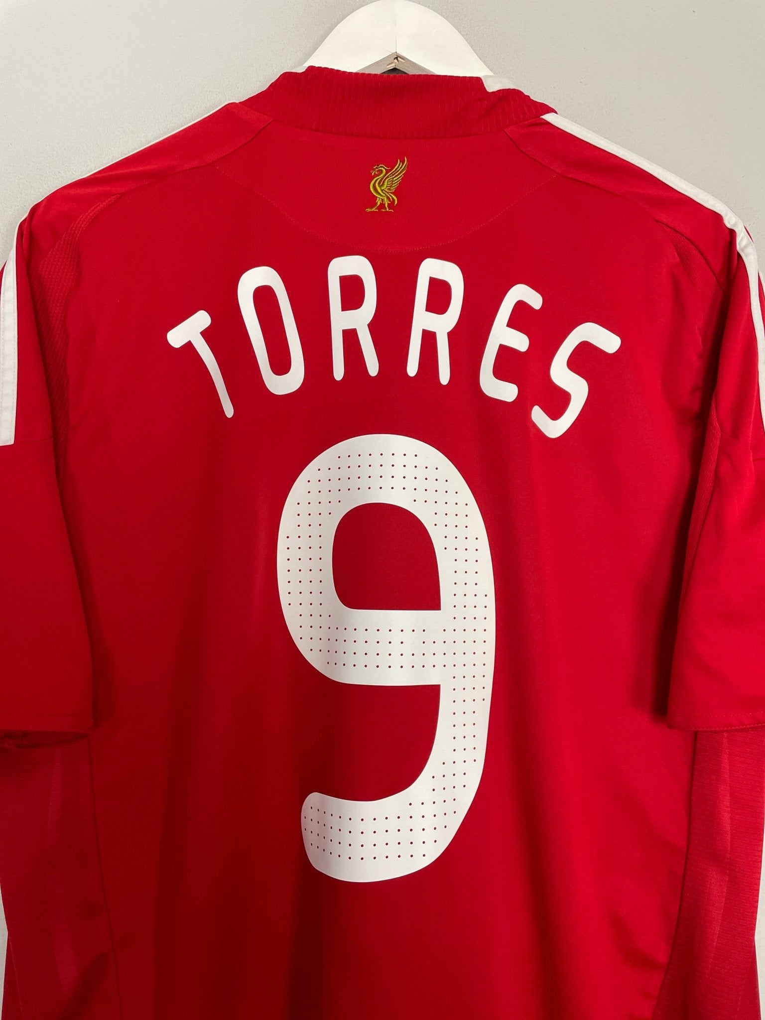 Shop 2008/10 LIVERPOOL TORRES #9 HOME SHIRT (L) ADIDAS, classic football shirts, vintage football shirts & retro soccer jerseys at Cult Kits