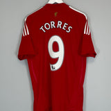 Shop 2008/10 LIVERPOOL TORRES #9 HOME SHIRT (L) ADIDAS, classic football shirts, vintage football shirts & retro soccer jerseys at Cult Kits